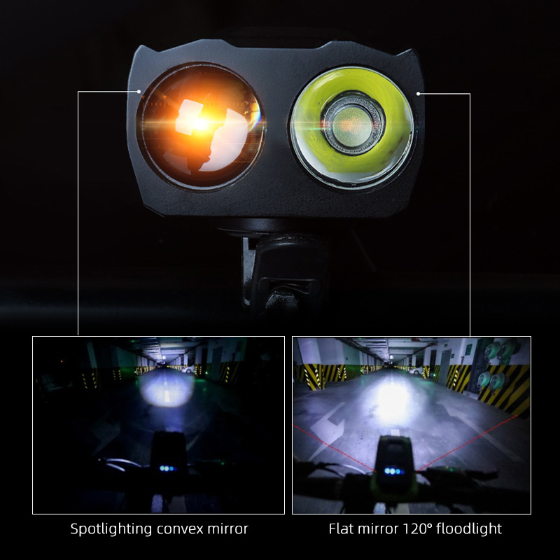 4000mAh Induction Bicycle Front Light Set USB Rechargeable Smart Headlight With Horn 800 Lumen LED Bike Lamp Cycling FlashLight