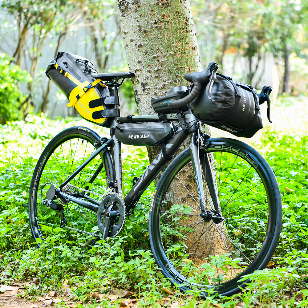 Waterproof Bike Bag Bikepacking Handlebar Bag Front Tube Cycling Bag 15L/20L MTB Frame Trunk Road Bicycle Accessories